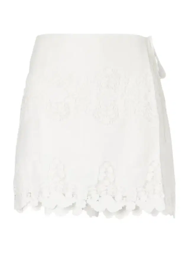 Miguelina Embroidered Cotton And Linen-blend Skort