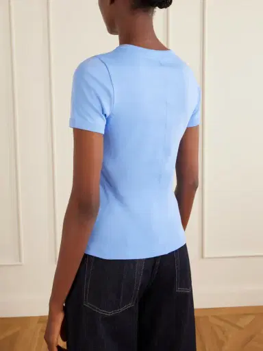 FLORE FLORE Car Ribbed Organic Cotton-jersey T-shirt | Thumbnail 4 FLORE FLORE Car Ribbed Organic Cotton-jersey T-shirt | Thumbnail 4