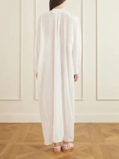 Les Vacances D’Irina Hazy Gathered Cotton Maxi Dress | Thumbnail 3