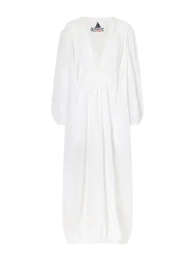 Les Vacances D’Irina Hazy Gathered Cotton Maxi Dress | Thumbnail 1
