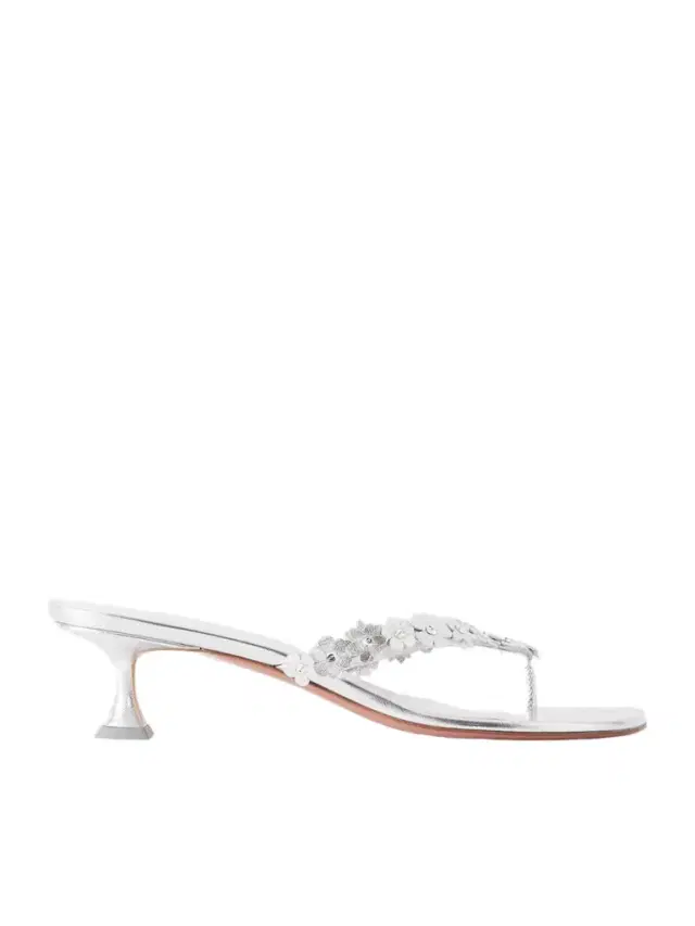 Janis 45 Crystal-embellished Leather Thong Sandals Janis 45 Crystal-embellished Leather Thong Sandals