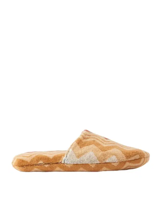 Missoni Home Giacomo Striped Cotton-terry Slippers
