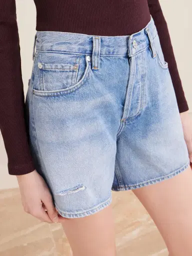 Citizens of Humanity Billie Distressed Organic Denim Shorts | Thumbnail 5 Citizens of Humanity Billie Distressed Organic Denim Shorts | Thumbnail 5