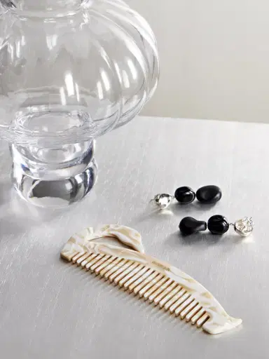 Gohar World Swan Marbled Acetate Hair Comb | Thumbnail 2 Gohar World Swan Marbled Acetate Hair Comb | Thumbnail 2