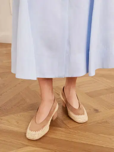 Gabriela Hearst Strength 40 Suede-trimmed Raffia Pumps | Thumbnail 2 Gabriela Hearst Strength 40 Suede-trimmed Raffia Pumps | Thumbnail 2