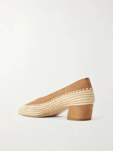 Gabriela Hearst Strength 40 Suede-trimmed Raffia Pumps | Thumbnail 3 Gabriela Hearst Strength 40 Suede-trimmed Raffia Pumps | Thumbnail 3