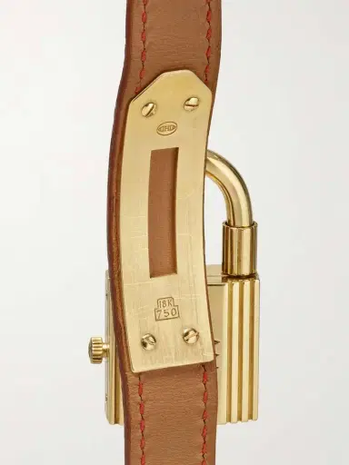Stephanie Windsor + Hermès Vintage 1995 Kelly 16mm 18-karat Gold, Diamond And Leather Watch (fits Up To 7'' Wrist) | Thumbnail 4