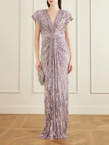 Jenny Packham Zola Twisted Crystal-embellished Sequined Tulle Gown | Thumbnail 2