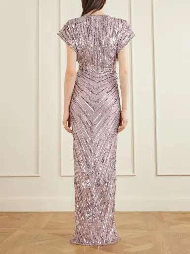 Jenny Packham Zola Twisted Crystal-embellished Sequined Tulle Gown | Thumbnail 3
