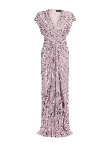 Jenny Packham Zola Twisted Crystal-embellished Sequined Tulle Gown | Thumbnail 1