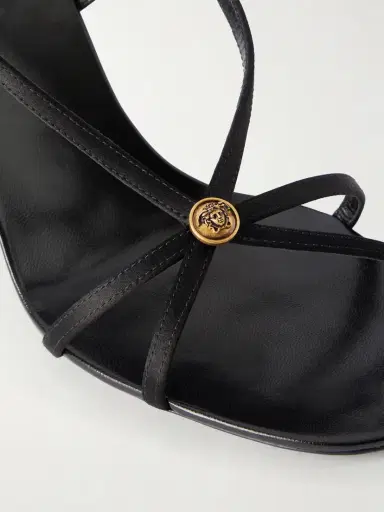Versace 80 Satin Logo-embellished Sandals | Thumbnail 5 Versace 80 Satin Logo-embellished Sandals | Thumbnail 5