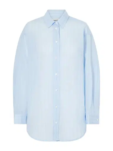 AGOLDE Sona Striped Cotton-blend Shirt | Thumbnail 1