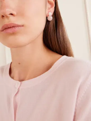Jennifer Behr Cara Rose Quartz Earrings | Thumbnail 2 Jennifer Behr Cara Rose Quartz Earrings | Thumbnail 2