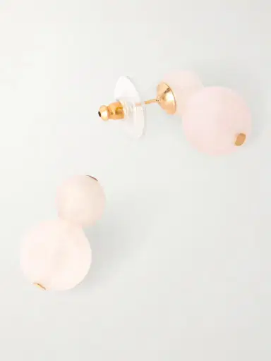 Jennifer Behr Cara Rose Quartz Earrings | Thumbnail 3 Jennifer Behr Cara Rose Quartz Earrings | Thumbnail 3