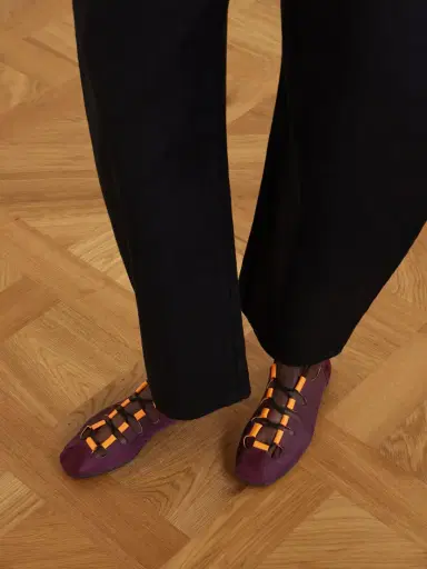 Alaïa Suede-trimmed Shell Ballet Flats | Thumbnail 2 Alaïa Suede-trimmed Shell Ballet Flats | Thumbnail 2