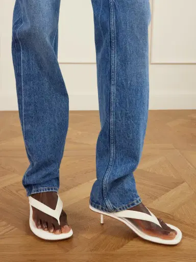 Bottega Veneta Sampieri Thong Leather-trimmed And Rubber Sandals | Thumbnail 2 Bottega Veneta Sampieri Thong Leather-trimmed And Rubber Sandals | Thumbnail 2