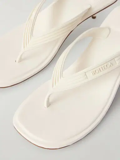 Bottega Veneta Sampieri Thong Leather-trimmed And Rubber Sandals | Thumbnail 5 Bottega Veneta Sampieri Thong Leather-trimmed And Rubber Sandals | Thumbnail 5