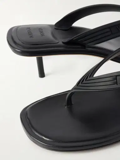 Bottega Veneta Sampieri Thong Leather-trimmed And Rubber Sandals | Thumbnail 5 Bottega Veneta Sampieri Thong Leather-trimmed And Rubber Sandals | Thumbnail 5