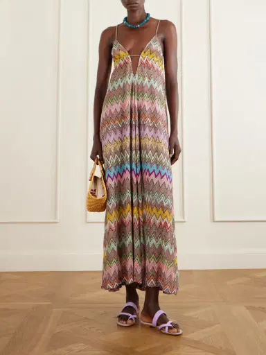 Missoni Striped Metallic Crochet-knit Coverup | Thumbnail 2 Missoni Striped Metallic Crochet-knit Coverup | Thumbnail 2