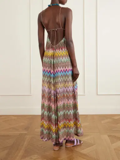 Missoni Striped Metallic Crochet-knit Coverup | Thumbnail 3 Missoni Striped Metallic Crochet-knit Coverup | Thumbnail 3