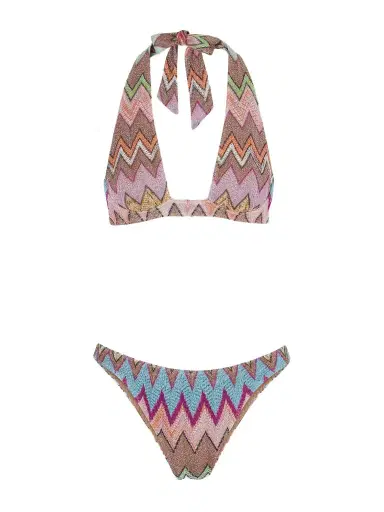 Missoni Mare Striped Metallic Crochet-knit Bikini | Thumbnail 1 Missoni Mare Striped Metallic Crochet-knit Bikini | Thumbnail 1