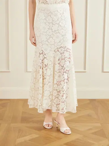 Rixo Jade Pleated Lace Midi Skirt | Thumbnail 3 Rixo Jade Pleated Lace Midi Skirt | Thumbnail 3