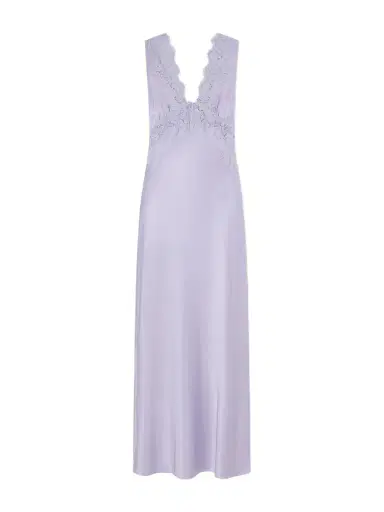 Rixo Lysandra Lace-trimmed Satin Maxi Dress | Thumbnail 1 Rixo Lysandra Lace-trimmed Satin Maxi Dress | Thumbnail 1