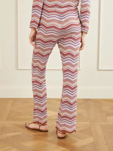 Rixo Boni Striped Chocheted Cotton Straight-leg Pants | Thumbnail 4 Rixo Boni Striped Chocheted Cotton Straight-leg Pants | Thumbnail 4