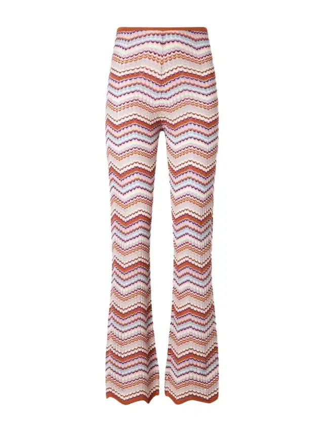 Rixo Boni Striped Chocheted Cotton Straight-leg Pants