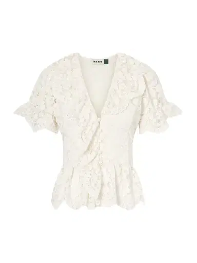 Rixo Dollie Ruffled Lace Blouse | Thumbnail 1