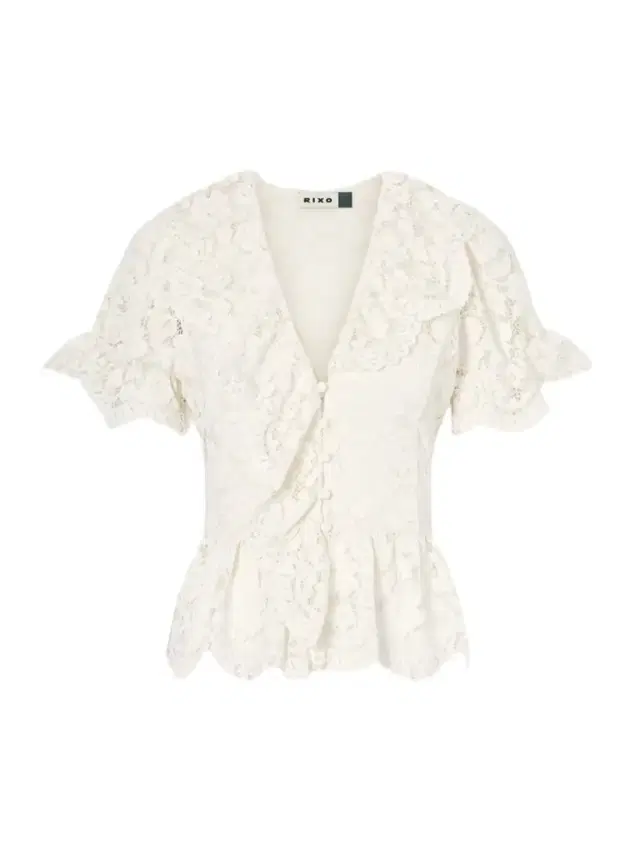 Rixo Dollie Ruffled Lace Blouse
