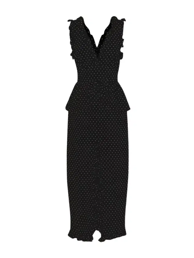 Alessandra Rich Bow-embellished Polka-dot Silk Midi Dress