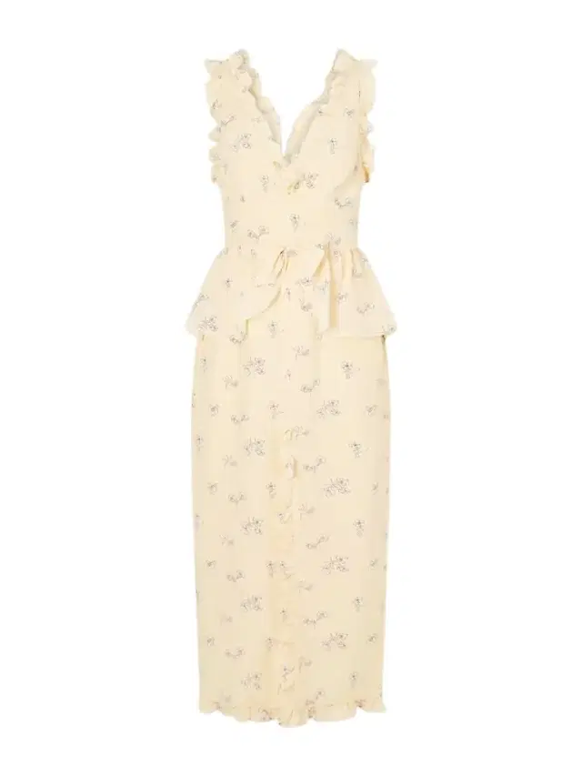 Alessandra Rich Bow-embellished Floral-print Silk Midi Dress