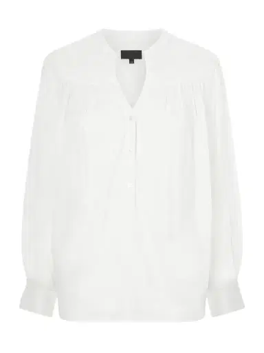 Nili Lotan Clarys Embroidered Gathered Cotton-voile Blouse | Thumbnail 1