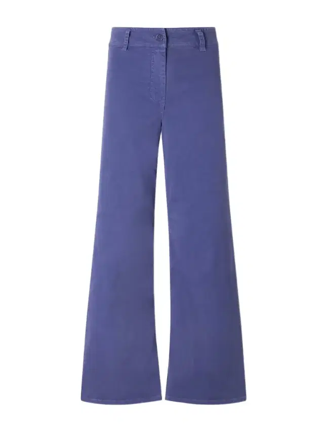 Nili Lotan Megan Cotton-blend Wide-leg Pants