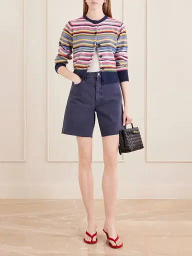 Nili Lotan Russel Frayed Denim Shorts | Thumbnail 2 Nili Lotan Russel Frayed Denim Shorts | Thumbnail 2