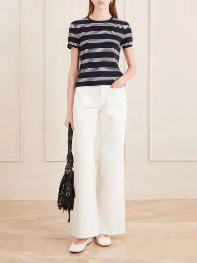 Nili Lotan Lansie Striped Cotton-jersey T-shirt | Thumbnail 2 Nili Lotan Lansie Striped Cotton-jersey T-shirt | Thumbnail 2