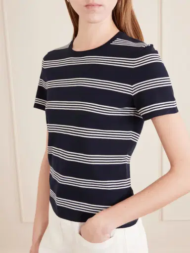 Nili Lotan Lansie Striped Cotton-jersey T-shirt | Thumbnail 5 Nili Lotan Lansie Striped Cotton-jersey T-shirt | Thumbnail 5