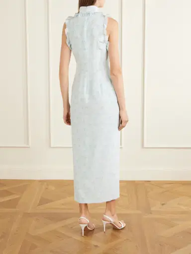 Alessandra Rich Printed Silk Midi Dress | Thumbnail 3