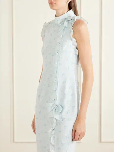 Alessandra Rich Printed Silk Midi Dress | Thumbnail 4