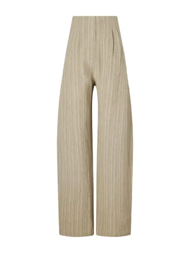 Camila Pleated Striped Linen Wide-leg Pants