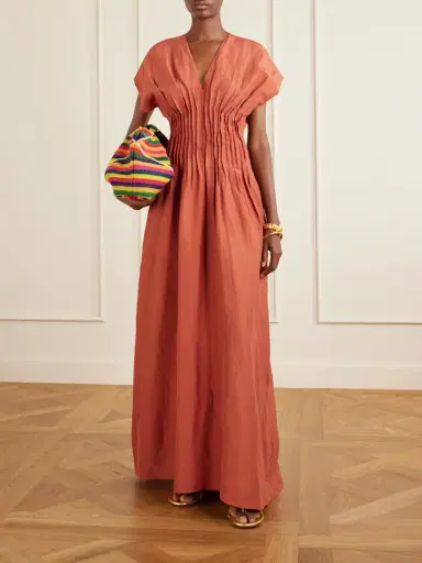 Cortana Elena Gathered Woven Maxi Dress | Thumbnail 2 Cortana Elena Gathered Woven Maxi Dress | Thumbnail 2