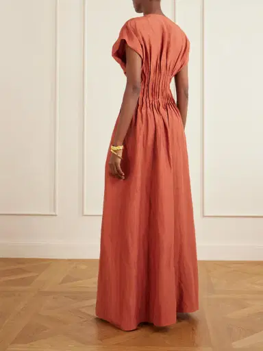 Cortana Elena Gathered Woven Maxi Dress | Thumbnail 3 Cortana Elena Gathered Woven Maxi Dress | Thumbnail 3