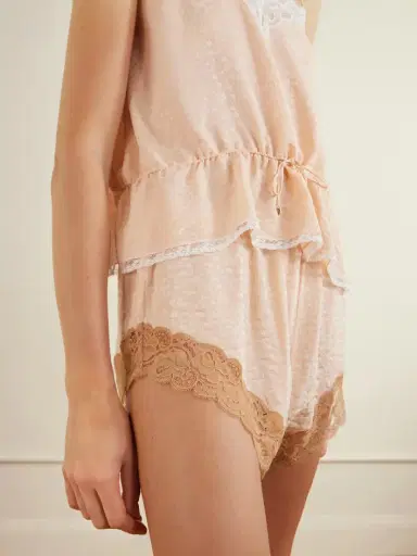 Chloé Lace-trimmed Silk-jacquard Shorts | Thumbnail 5