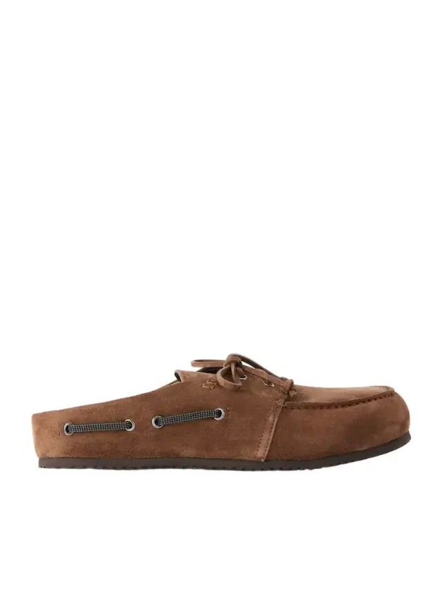 Brunello Cucinelli Suede Slip-on Moccasins