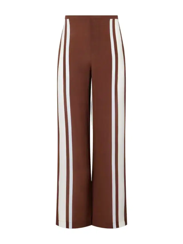 Marais Striped Silk Straight-leg Pants