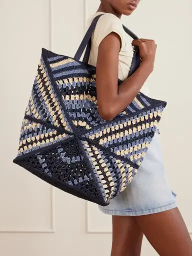 Loewe + Paula's Ibiza Puzzle Fold Large Leather-trimmed Raffia Shoulder Bag | Thumbnail 2 Loewe + Paula's Ibiza Puzzle Fold Large Leather-trimmed Raffia Shoulder Bag | Thumbnail 2