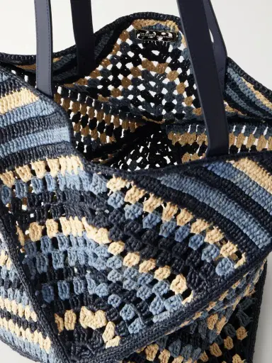 Loewe + Paula's Ibiza Puzzle Fold Large Leather-trimmed Raffia Shoulder Bag | Thumbnail 12 Loewe + Paula's Ibiza Puzzle Fold Large Leather-trimmed Raffia Shoulder Bag | Thumbnail 12