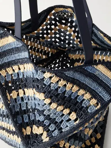 Loewe + Paula's Ibiza Puzzle Fold Large Leather-trimmed Raffia Shoulder Bag | Thumbnail 6 Loewe + Paula's Ibiza Puzzle Fold Large Leather-trimmed Raffia Shoulder Bag | Thumbnail 6