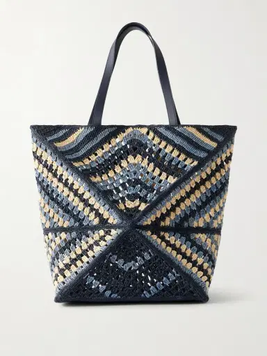 Loewe + Paula's Ibiza Puzzle Fold Large Leather-trimmed Raffia Shoulder Bag | Thumbnail 7 Loewe + Paula's Ibiza Puzzle Fold Large Leather-trimmed Raffia Shoulder Bag | Thumbnail 7